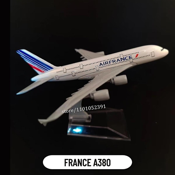 1:400 Skala metalflyvemaskine Replika Dhl Boeing 757 Flyvemaskine Diecast model Flyvemaskine Hjemmekontor Miniaturelegetøj til børn - Perfekt 9.France A380