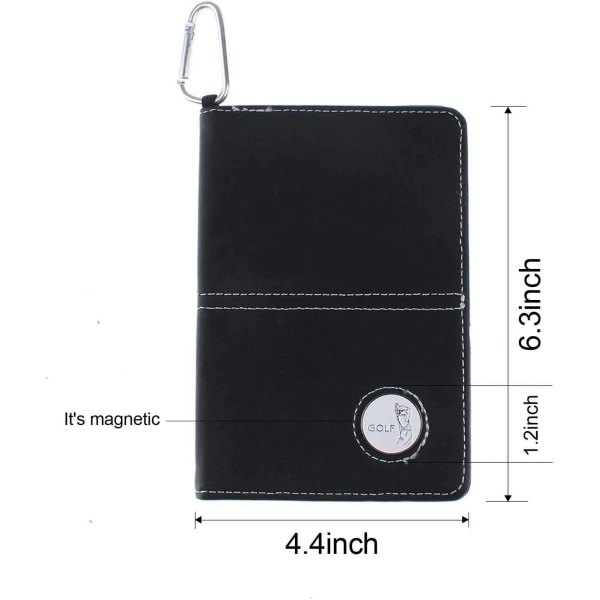 Deluxe PU Læder Golf Scorecard Holder Læder og Yardage Bog-Gratis Send en Bold Mark og en Blyant