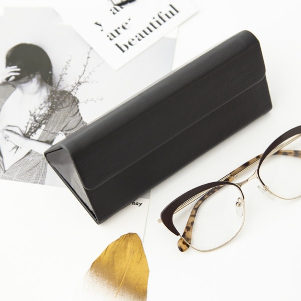 Vikbart glasögonfodral PU Portabelt fodral Glasögonorganisator för män Kvinnor Röd