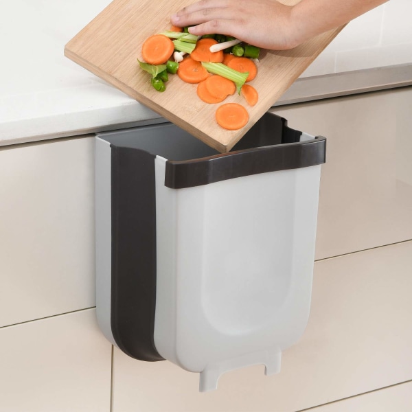 Small Hanging Kitchen Trash Bin, Collapsible