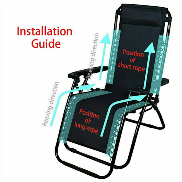 4 stk Elastiske Snorer for Lenestol/Recliner