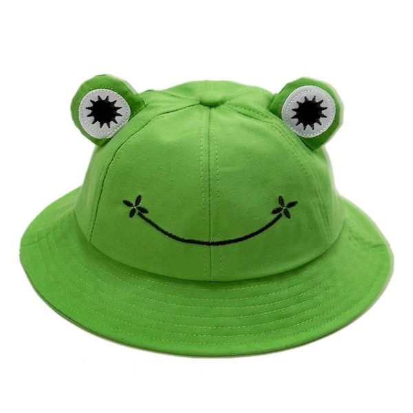 Cartoon Frog Bucket Hat, Unisex sommersolhatt for A