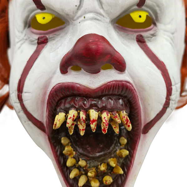 Clown Back to Soul 2 Pennywise Maske LED Lys Parykk Hodeplagg Skrekk