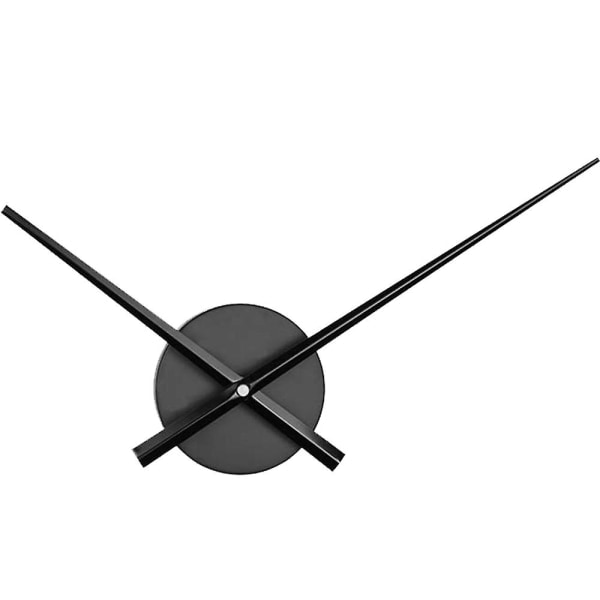 Gjør-det-själv store klokke visere 3D veggklocka for hemkonstdekor, svart