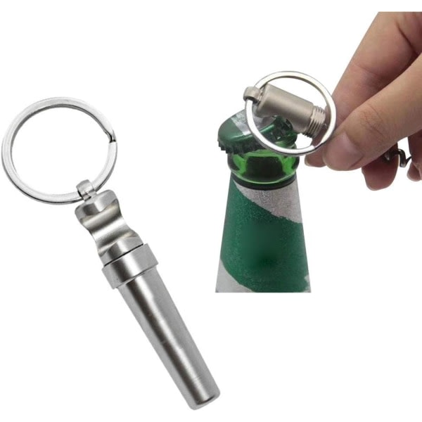 3 i 1 Original Nøglering Flaskeåbner, Korketrækker Screwpull Fathe