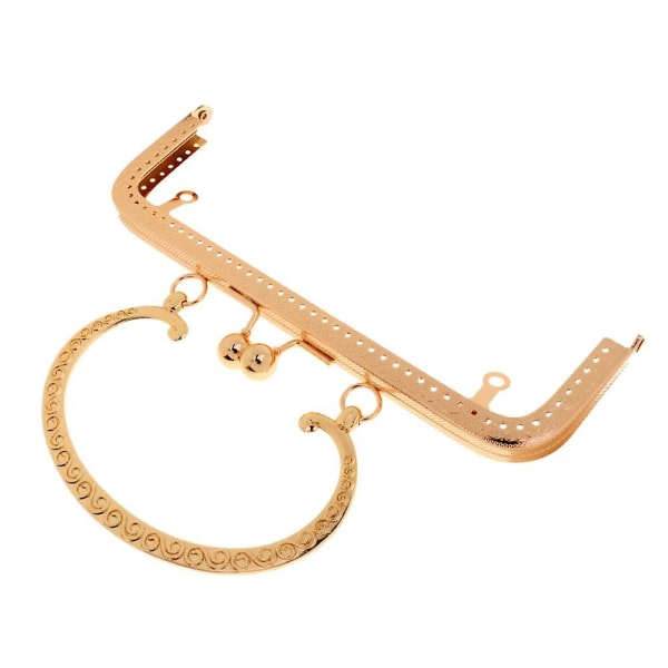 20 cm Metal Kiss Frame Spænde Sløjfe Til Håndtaske Taske DIY Accessories Style 3-Guld