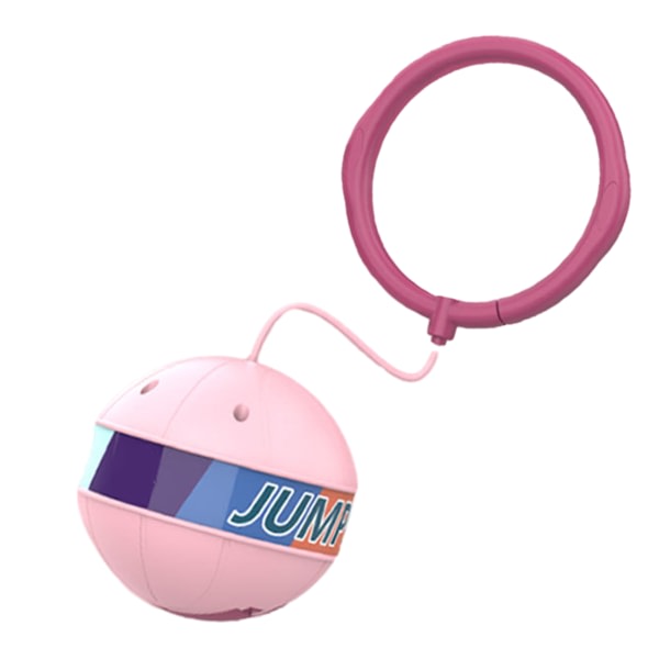 Färgglad glödande studsande bolle Vibrerande Sensorisk treningsleksak Blinkande Skip Ball Toy For Kids Rosa