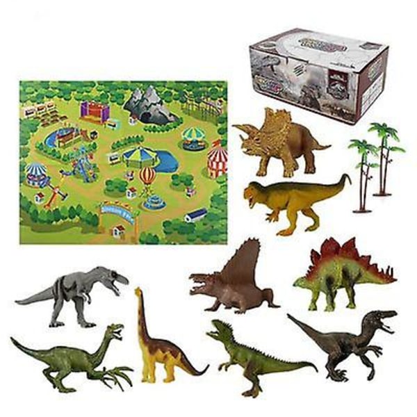 Dinosaur legetøjsfigur aktivitetslegemåtte, pædagogisk realistisk dinosaurlegesæt. -ES sæt 1