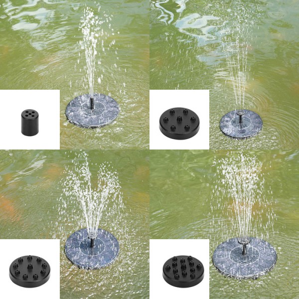 Solar fågelbad fontänpump Soldriven vattenpump för fågelbad Liten damm Trädgårdsinredning