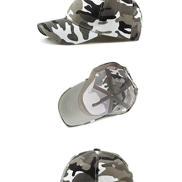 Basebollkeps Camo, Ledig Camo Basebollkeps Solhatt Herrar Pojkar Armé Kamouflage Basebollkeps Unisex Justerbar Klassisk Basebollkeps Dam Solhattar