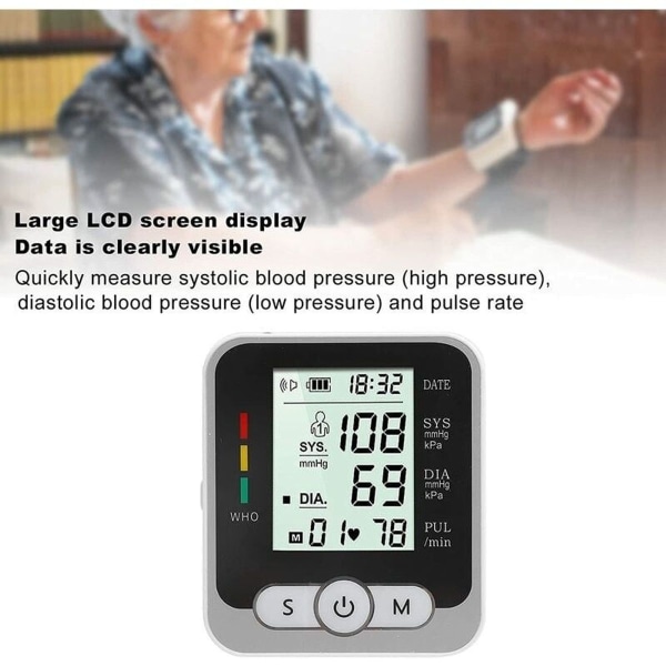 Bærbar digital blodtryksmætare for håndteret, professionel