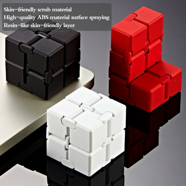 Premium Metal Infinity Cube - Dekompressiolelu, Kannettava, Musta silver