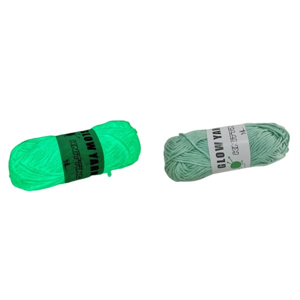 50g/bolle Rolig stickgarn Handstickning Färgglatt glödande garn DIY Nyckelring Sticktillbehör Lake Green