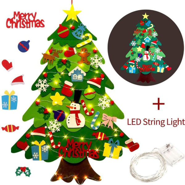 LED julgran hänge dekorasjon Avtagbar julgran hängande prydnad for barn grønn