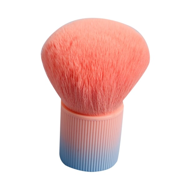Meikkisivellin Blush Powder Brush Liten resesminkborste med lock för löst puder, kräm eller flytande meikki.