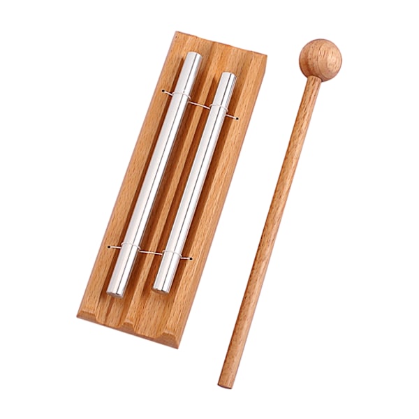 2-tonig meditationsklocka musikinstrument påminnelse handklocka med klubba