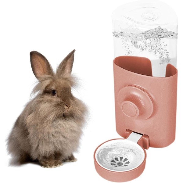 Automatisk kæledyrsvanddispenser (lyserød), kaninvandsdispenser, H