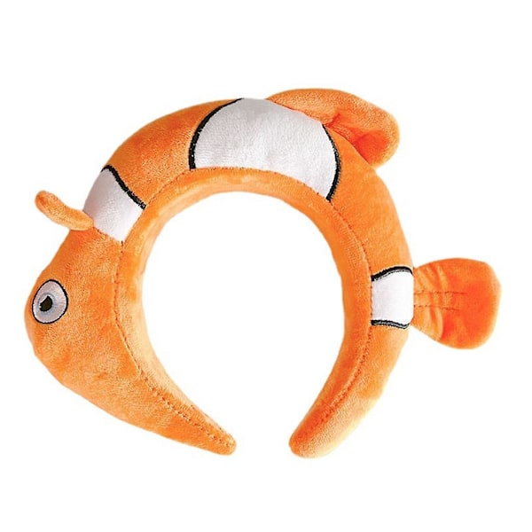 Cartoon Fylld Clownfish Forma Hårband Vuxna Barn Halloween Pa