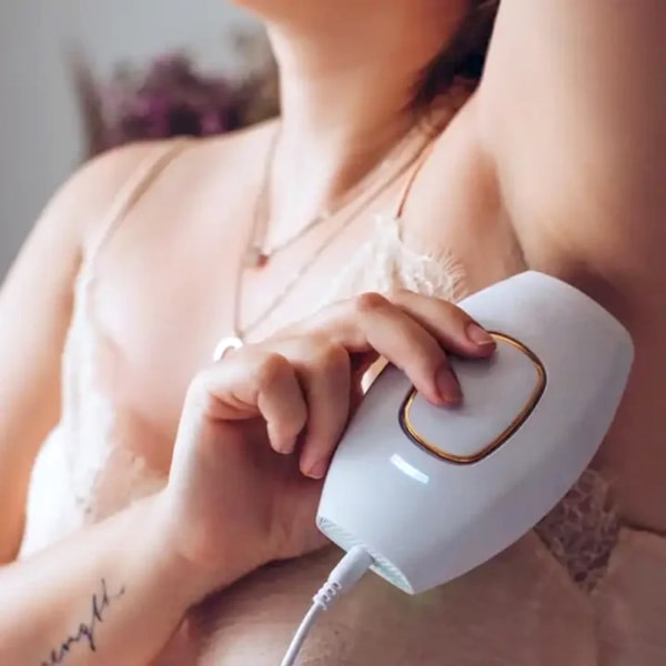 Automatisk hårborttagningsinstrument Intensivt pulserende lys epilator for armhålor Ben Baksida Bröst Vit