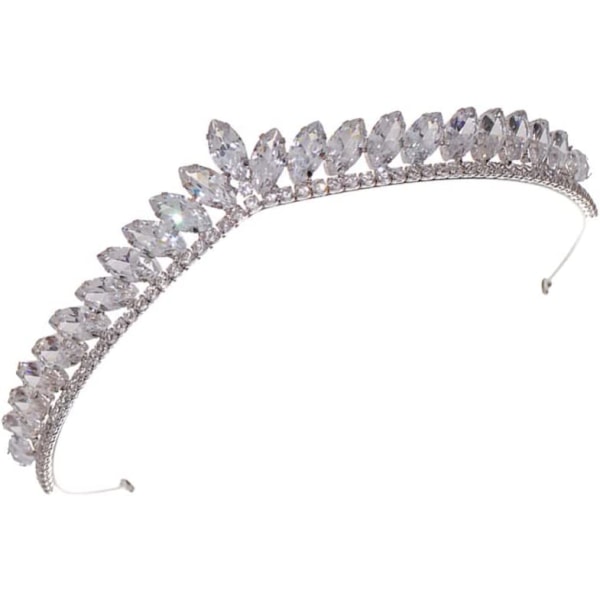 Women Pearl Crystal Crown Headbands: Bride Wedding Party Hair Band Girls Princess Costume Tiara Bridal Headpiece Bridesmaid Hair Accessories