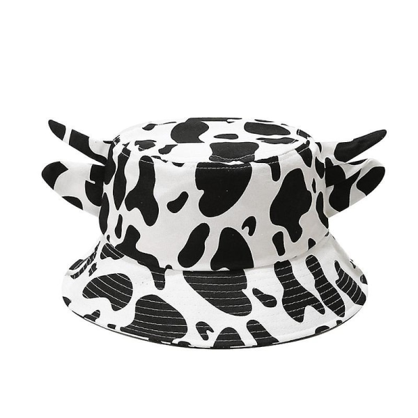 Unisex Ko Print Spandau Hat, Bomuldshat Med Søde E