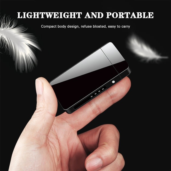 USB Opplastingsbar Flameless Lighter Finnes Fingerprint Touch Lighter Black Light Board