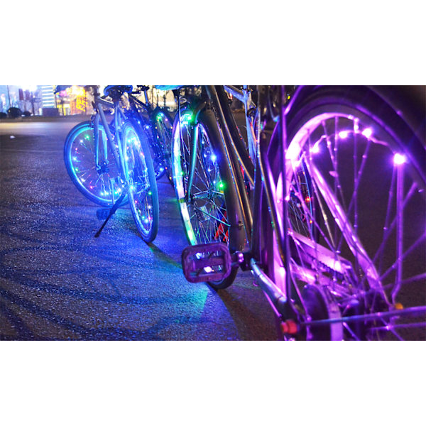 Alla sju färger 1-pack däck LED cykelhjul lampor bli mer bri