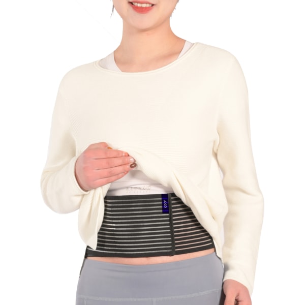 L/XL 43,3\" brokkbelte for menn eller kvinner - magebelte Nedre ryggstøttebelte for navlebrokk og navlebrokk med pute for lyskebrokk