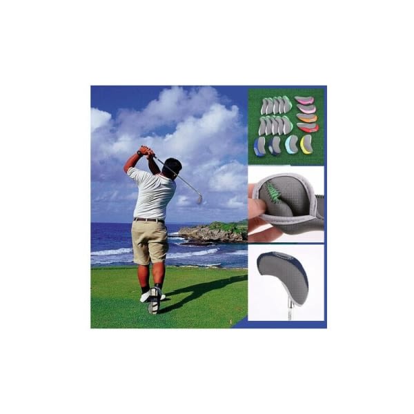 10 stycken gummi golfklubba järnärmar med två ärmar (grön) LYLM