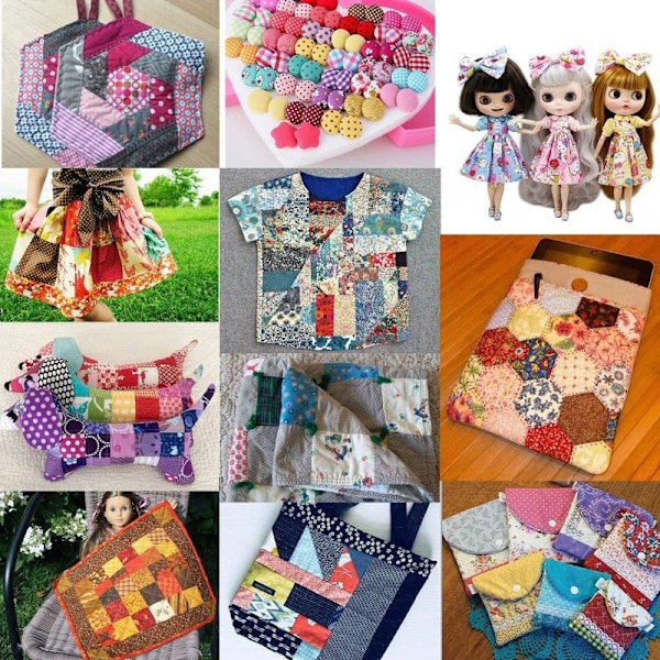 Pakke med 50 bomuldsstof patchworkstof 100% bomuldsstof DIY
