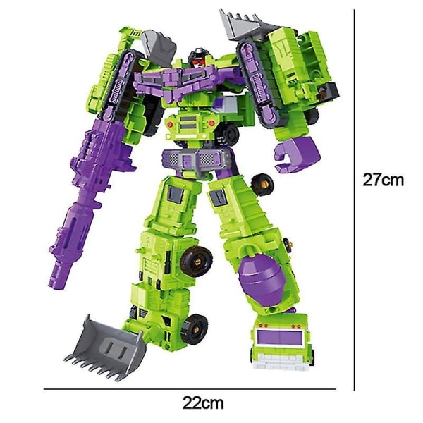 Muuttuva Constructicon Devastator Set 6 in 1 Lelut - Vihreä