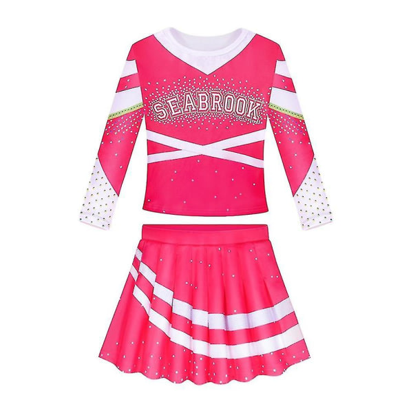 3-10 år Børn Piger Zombies 3 Cheerleader Outfit Cosplay Outfit Sæt 9*10 år