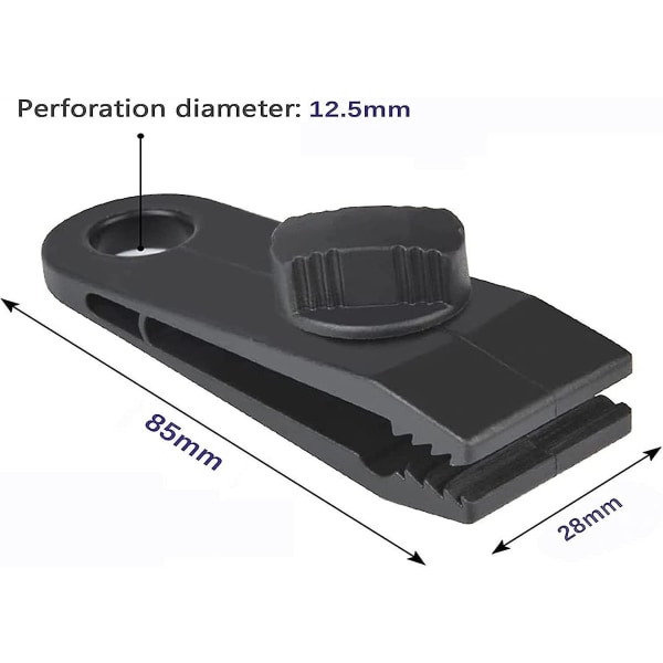 8 stk. presenningclips, teltclips, låsegreb, markiseklemme sæt øjeblikkelig clip, multifunktionelle presenningclips, telttilbehør til camping, presenninger, campingvogn, have skygge