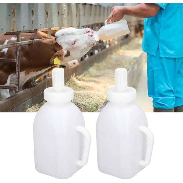 Klber flaska, 1 litra kapacitet, tjock, hållbar, lätt att rengöra, kalvmjölksdispenser med avtagbar spene