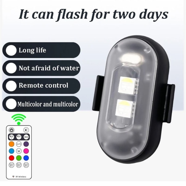 8 Väriä LED Stroboskooppivalot Lentokoneen valot 4 kpl 4 kpl 4Pcs