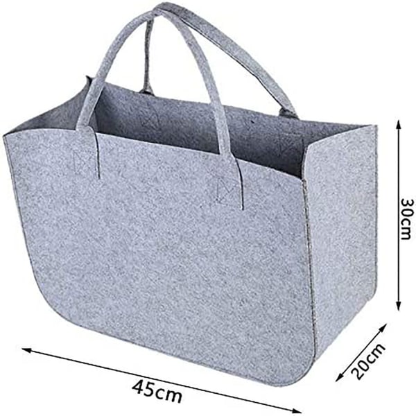 Handleposer, 2 pakke store handleposer i grå filt