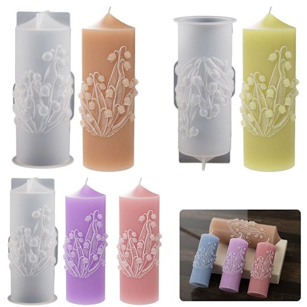 3D Cylinder Lysform Kage Resin Form MELLEM Middle
