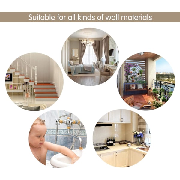 4 stk trykkbeslag for trapp- og dørgrinder Baby Gate M10 Baby Safety Gate festepinner, hvit