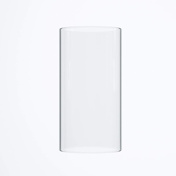 Stor glasslykt for orkanlys, åpen i begge ender, 15 cm bred x 20 cm høy, klar (YD) Clear 6'' wide x 8'' tall