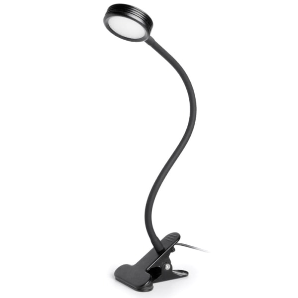 Clip-Light LED-bordslampa Clamp Läsbordssäng med adapter