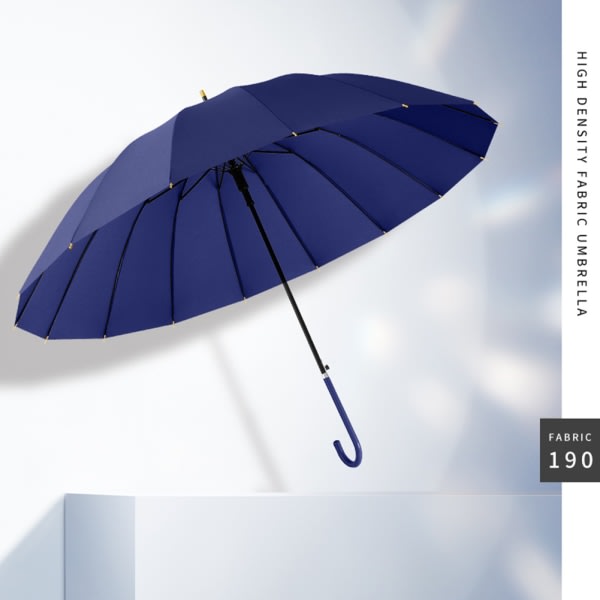 Automatiska paraplyer Vindtäta Fresh-Style Wide Auto Open Paraplyer UV-skydd J Handtag Paraplyer för unisex rosa