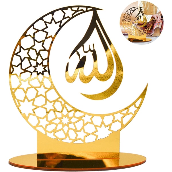 Ramadan Eid -koristelu, akryyli Moon Star Ramadan -pöytäkoristelu