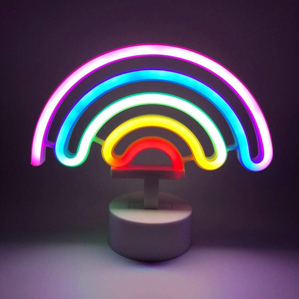 LED Rainbow Neon Muotoiltu Kodin Sisustus Valot Paristo Arc Lähellä