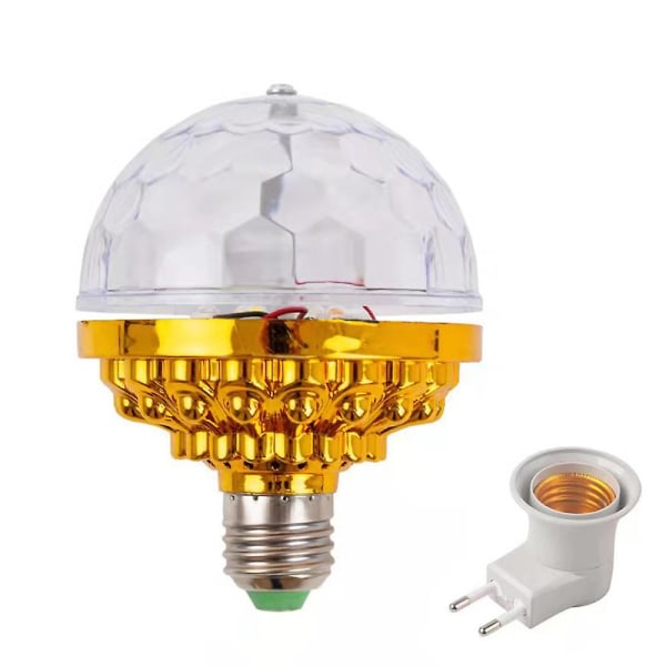 Led Roterande Disco Ball Bulb RGB Projektor Multi Hem Party Lamp Dekor EU Plug