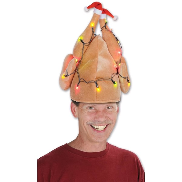 Plysch Light Up Turkiet Hatt Jul Thanksgiving dekorativ kostymtillbehör