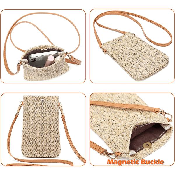 Straw Shoulder Bag Ladies Summer Beach Bag Small Shoulder Bag Shoulder Bags