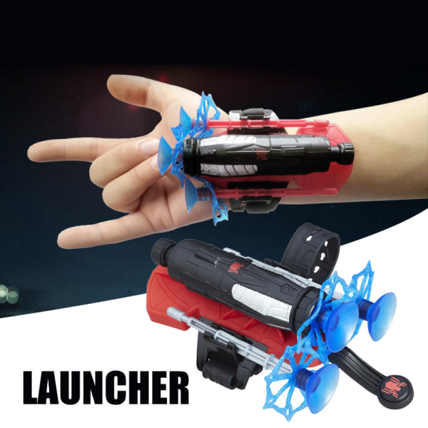 Spiderman Catapult Soft Bullet Gun Utrustning Launcher Handledshandskar Barn Cosplay Rekvisita Set Födelsedagspresent Spiderman Hero Launcher