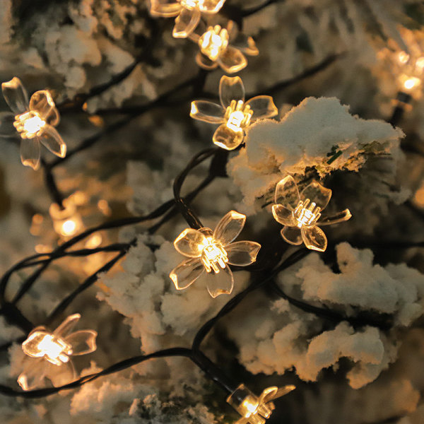 Utomhus Solar String Lights, 6,5 m 30 LED Fairy Lights Flower Light