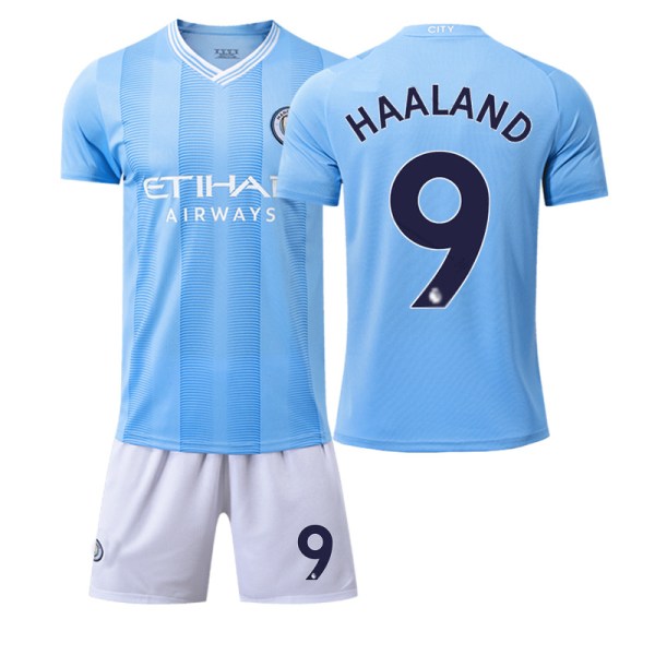 23 Manchester City hemmafotbollsdräkt nr 9 Haaland #28