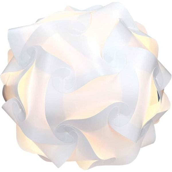 Puzzle lamp shade - Iq ceiling or bed fixture - White light - Diameter Approx. 30 cm